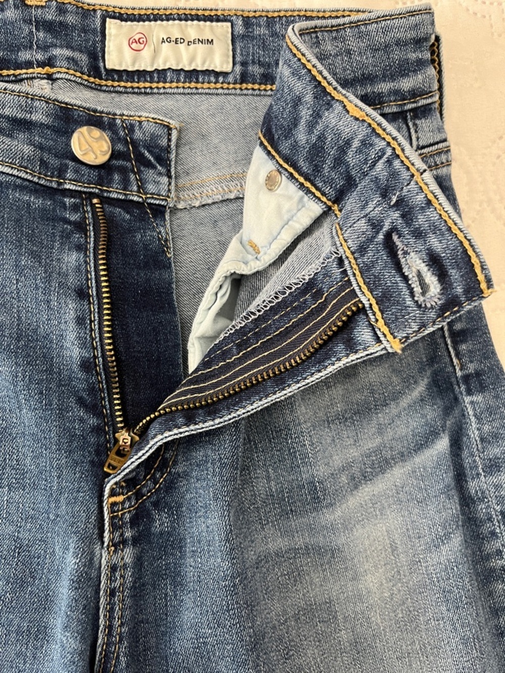 AG Adriano Goldschmied Mari Mid-Rise Slim Straight Jeans 15 Years Shoreline 28 - Picture 6 of 14